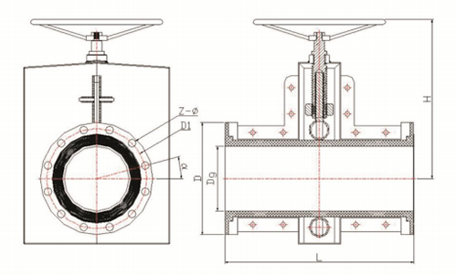非標(biāo)長度管夾閥結(jié)構(gòu)示意圖