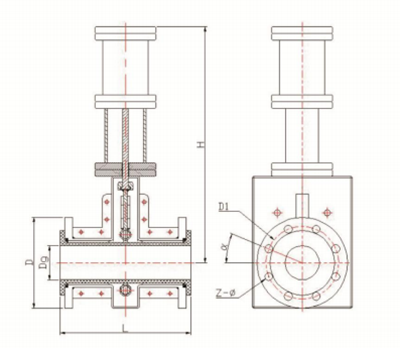 氣動防腐耐溫管夾閥結構示意圖